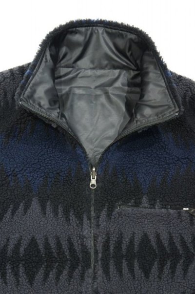 画像2: CAL O LINE　REVERSIBLE JACQUARD PILE VEST（Black）
