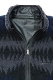 画像6: CAL O LINE　REVERSIBLE JACQUARD PILE CARDIGAN（Black） (6)