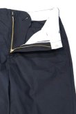 画像4: STILL BY HAND　COTTON CENTER PRESS SLACKS(NAVY) (4)