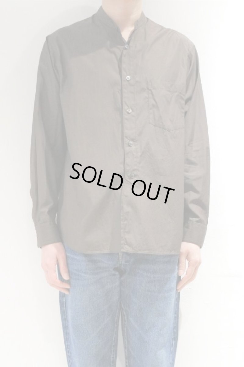 画像6: STILL BY HAND　END ON END BAND COLLAR SHIRT(BROWN) (6)
