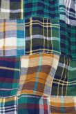 画像3: CAL O LINE　MADRAS PATCH WORK SHIRT（Green） (3)