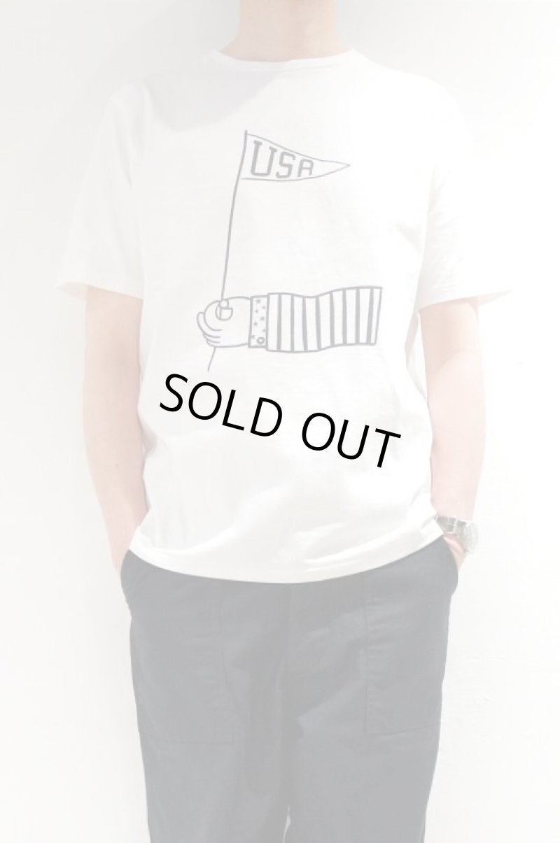 画像1: CAL O LINE　"GO USA" T-SHIRT（White） (1)