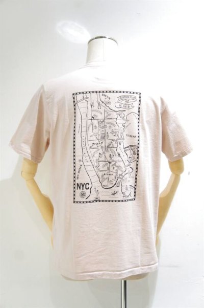 画像1: CAL O LINE　"TRIBECA" MAP T-SHIRT（Rose Gray）