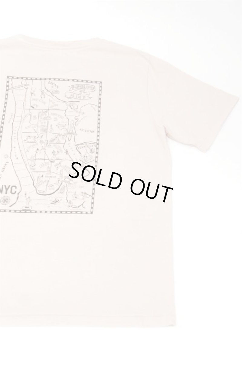 画像1: CAL O LINE　"TRIBECA" MAP T-SHIRT（Rose Gray） (1)