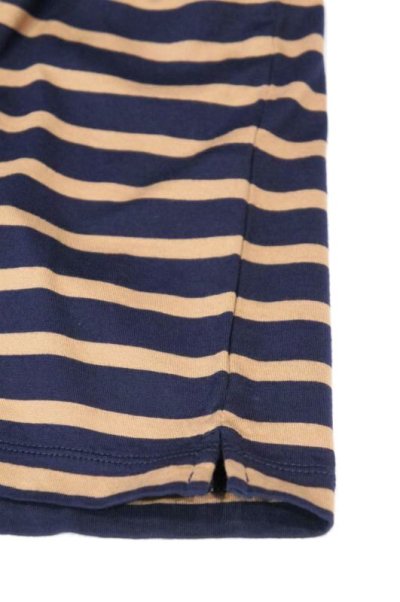 画像3: STILL BY HAND　BORDER POCKET T-SHIRT(BEIGE×NAVY)