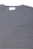 画像2: STILL BY HAND　BORDER POCKET T-SHIRT(BLACK×WHITE) (2)