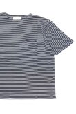 画像1: STILL BY HAND　BORDER POCKET T-SHIRT(BLACK×WHITE) (1)
