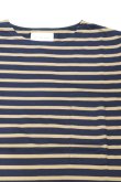 画像4: STILL BY HAND　BORDER POCKET T-SHIRT(BEIGE×NAVY) (4)