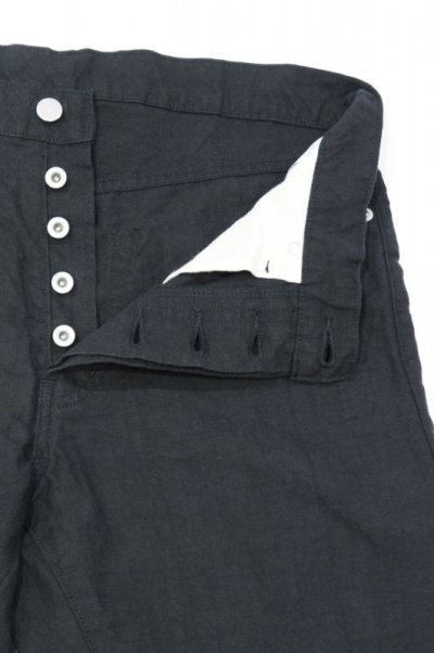 画像2: ORDINARY FITS　LINEN 5POCKET ANKLE (BLACK)