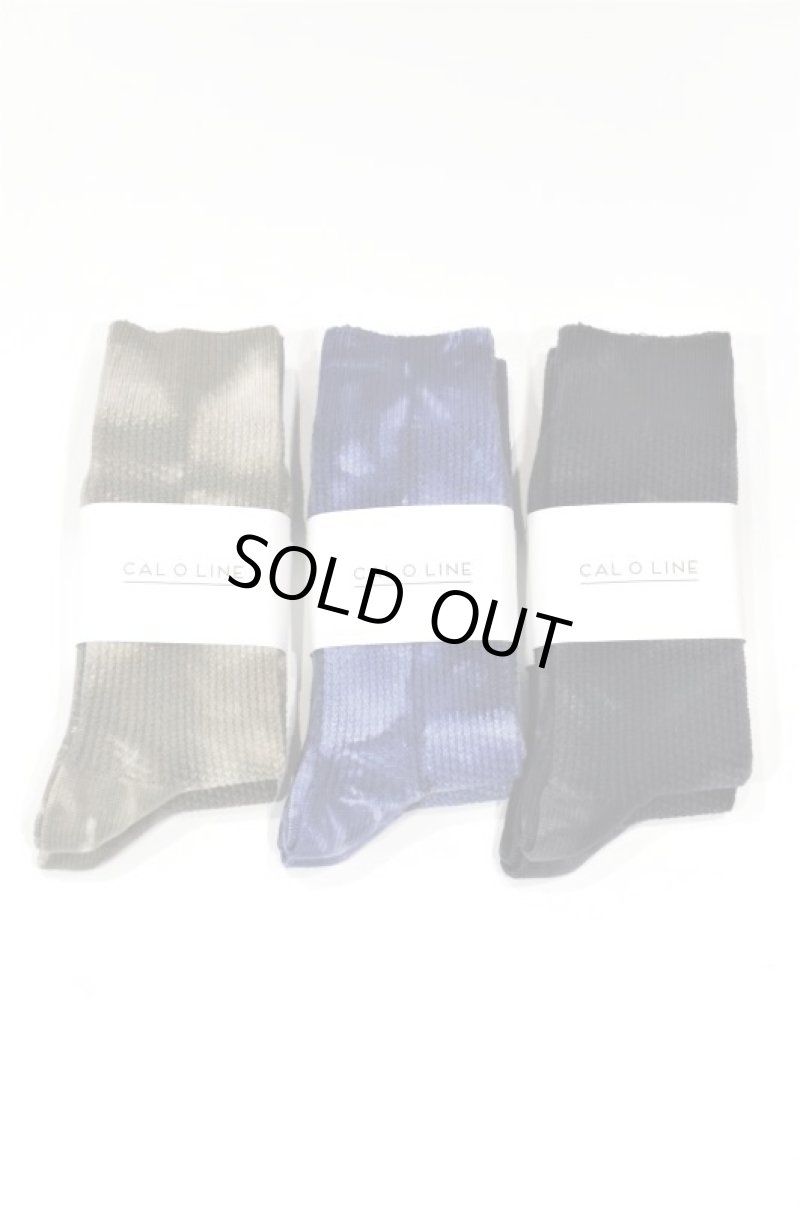 画像1: CAL O LINE　TIE DYE SOCKS（Olive Drab,Blue,Black） (1)