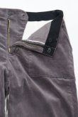 画像5: STILL BY HAND　CORDUROY BAKER PANTS(SMOKE GREY) (5)