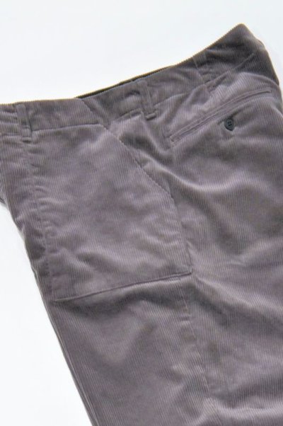 画像2: STILL BY HAND　CORDUROY BAKER PANTS(SMOKE GREY)