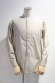 画像3: STILL BY HAND　STRIPE BAND COLLAR SHIRT(BEIGE/BROWN) (3)