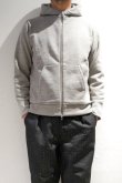 画像1: STILL BY HAND　ZIP UP SWEAT PARKA(HEATHER GREY) (1)