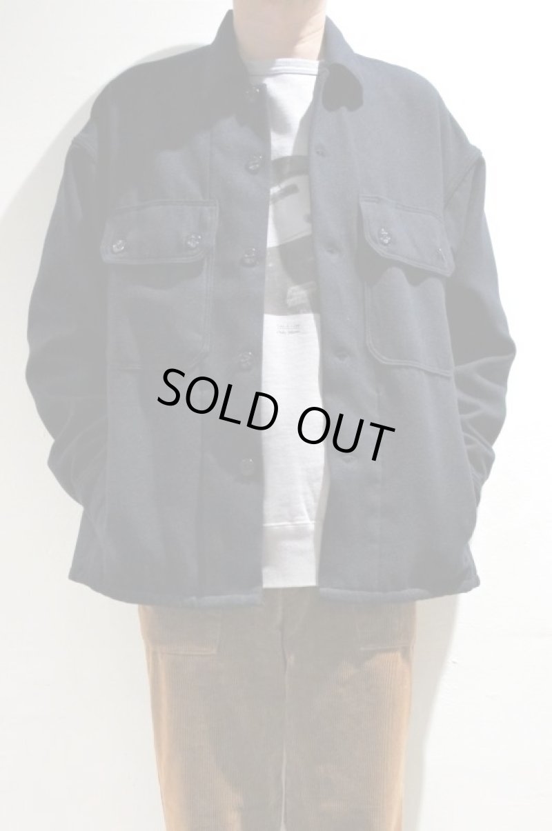 画像1: CAL O LINE　MELTON CPO SHIRT（Navy） (1)