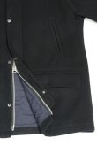 画像7: STILL BY HAND　LAMB MELTON HALF COAT(BLACK) (7)