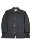画像5: STILL BY HAND　LAMB MELTON HALF COAT(BLACK) (5)