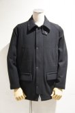 画像4: STILL BY HAND　LAMB MELTON HALF COAT(BLACK) (4)