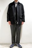 画像2: STILL BY HAND　LAMB MELTON HALF COAT(BLACK) (2)