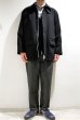 画像2: STILL BY HAND　LAMB MELTON HALF COAT(BLACK) (2)