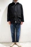 画像3: STILL BY HAND　LAMB MELTON HALF COAT(BLACK) (3)