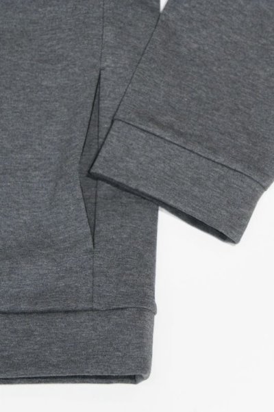 画像2: STILL BY HAND　CREW NECK SNAP BUTTON CARDIGAN(CHARCOAL)
