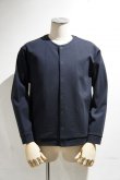 画像3: STILL BY HAND　CREW NECK SNAP BUTTON CARDIGAN(NAVY) (3)