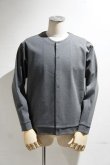 画像4: STILL BY HAND　CREW NECK SNAP BUTTON CARDIGAN(CHARCOAL) (4)