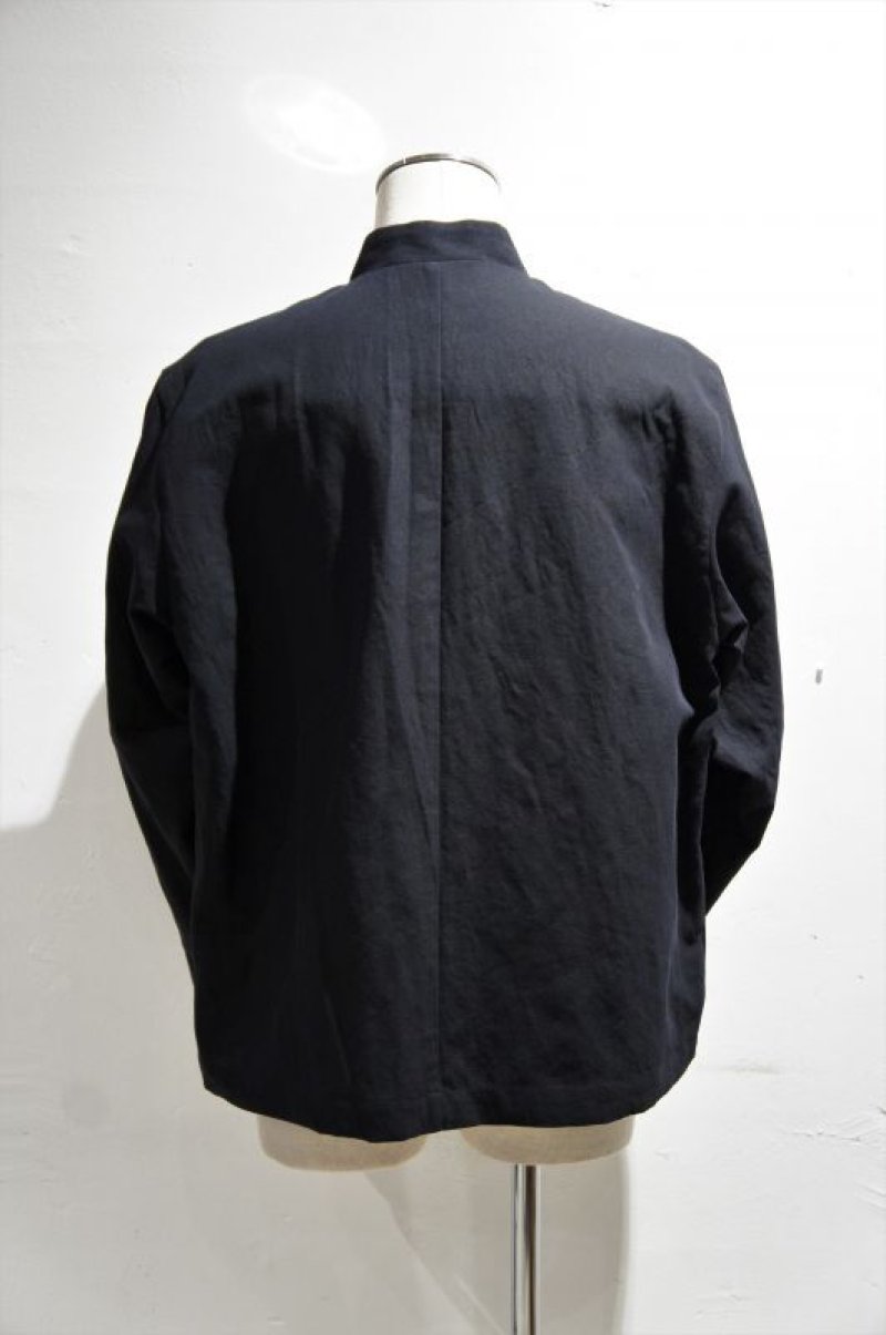 画像1: STILL BY HAND　COTTON LINEN TWILL BLOUSON(BLACK)