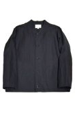 画像4: STILL BY HAND　COTTON LINEN TWILL BLOUSON(BLACK) (4)