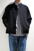 画像1: STILL BY HAND　COTTON LINEN TWILL BLOUSON(BLACK) (1)