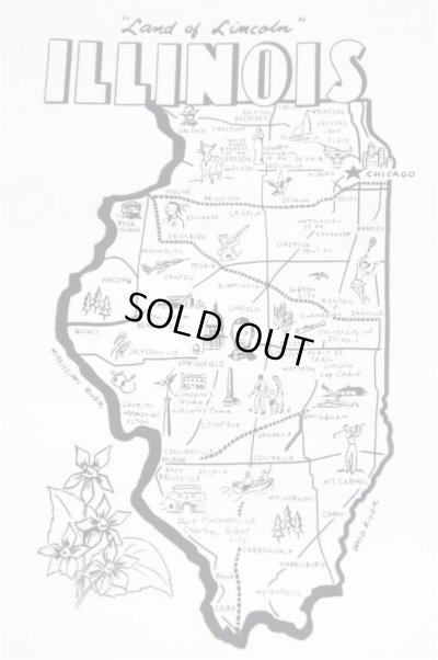 画像5: CAL O LINE　"CHICAGO" MAP T-SHIRT（WHITE）