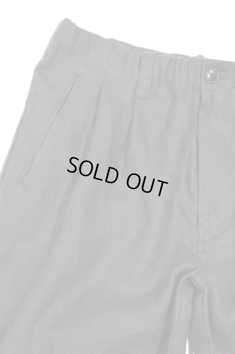 画像3: STILL BY HAND　LINEN 2 TUCK EASY SLACKS(CHARCOAL) (3)