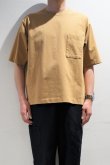 画像1: STILL BY HAND　GLASSES POCKET T-SHIRT(YELLOW BEIGE) (1)