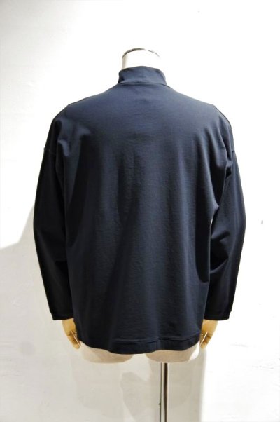 画像1: STILL BY HAND　HIGH NECK T-SHIRT(INK BLACK)