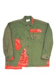 画像5: CAL O LINE × KOTSUBO　BANDANA UTILITY SHIRT（OLIVE DRAB） (5)