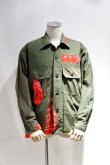画像4: CAL O LINE × KOTSUBO　BANDANA UTILITY SHIRT（OLIVE DRAB） (4)