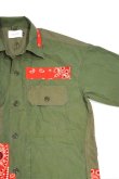 画像6: CAL O LINE × KOTSUBO　BANDANA UTILITY SHIRT（OLIVE DRAB） (6)