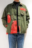 画像1: CAL O LINE × KOTSUBO　BANDANA UTILITY SHIRT（OLIVE DRAB） (1)