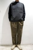 画像3: MANUAL ALPHABET　BONDING WOOL PULL OVER VEST（CHARCOAL） (3)