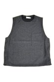 画像5: MANUAL ALPHABET　BONDING WOOL PULL OVER VEST（CHARCOAL） (5)