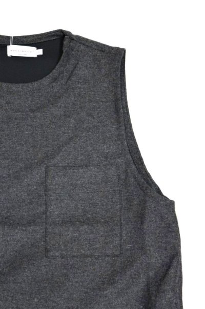 画像2: MANUAL ALPHABET　BONDING WOOL PULL OVER VEST（CHARCOAL）