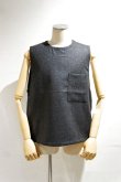 画像4: MANUAL ALPHABET　BONDING WOOL PULL OVER VEST（CHARCOAL） (4)