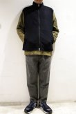 画像5: STILL BY HAND　WOOL PILE ZIP VEST(DARK NAVY) (5)