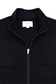 画像2: STILL BY HAND　WOOL PILE ZIP VEST(DARK NAVY) (2)