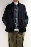 画像7: STILL BY HAND　WOOL PILE ZIP VEST(DARK NAVY) (7)