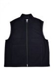 画像1: STILL BY HAND　WOOL PILE ZIP VEST(DARK NAVY) (1)