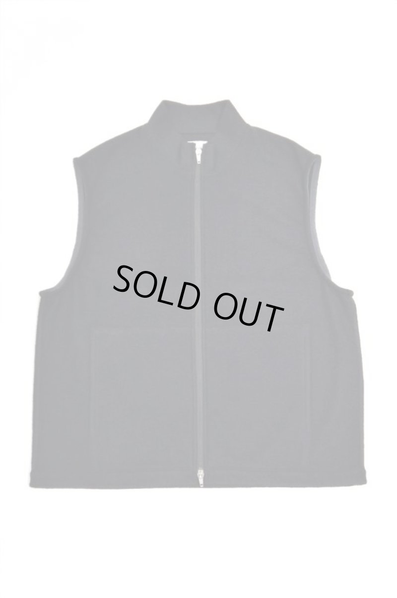 画像1: STILL BY HAND　WOOL PILE ZIP VEST(DARK NAVY) (1)