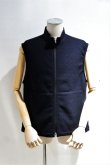 画像4: STILL BY HAND　WOOL PILE ZIP VEST(DARK NAVY) (4)
