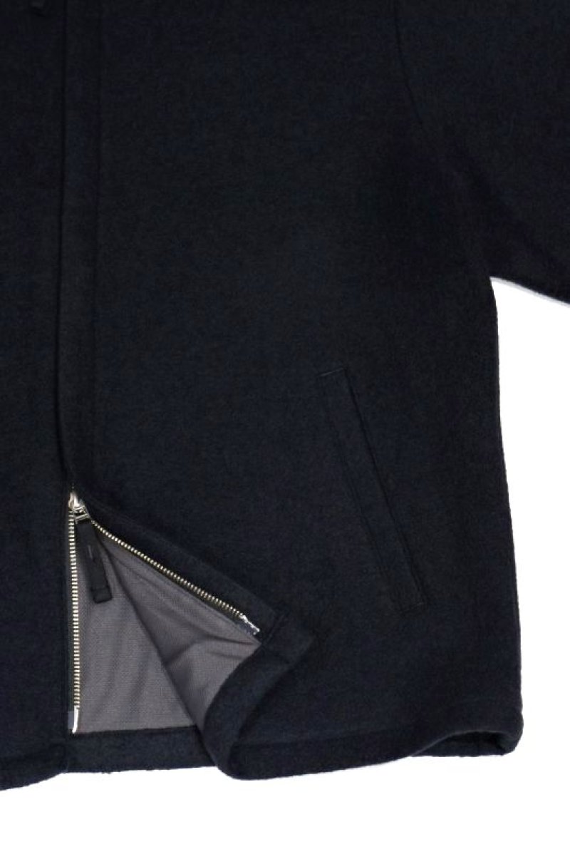 画像3: STILL BY HAND WOOL BOA ZIP BLOUSON(DARK NAVY)